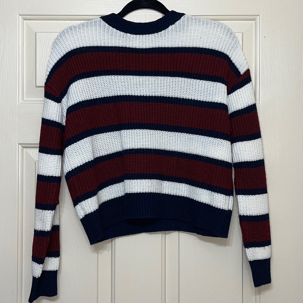 Garage navy/white/red sweater